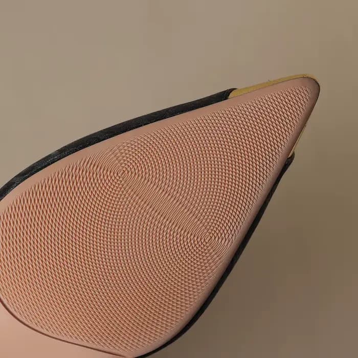 【JOCHEBED HU】 Sandales slingback en cuir véritable à bout pointu, à bout enveloppé, avec boucle à la