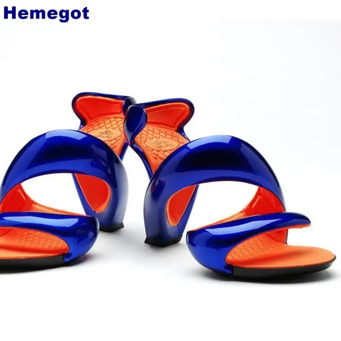 Sandales romaines à enroulement en forme de salle pour femmes, chaussures à talons étranges, Parker