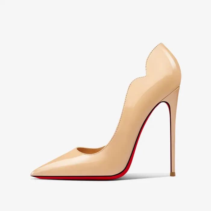 Nouvelles Chaussures à Talons Hauts en Cuir Verni Nude 2026 pour Femmes – Escarpins Professionnels à