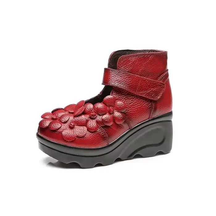XMWRLW femmes printemps été sandales plate-forme chaussures Style rétro en cuir véritable sandales d