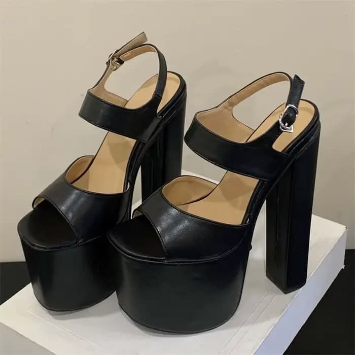 Eilyken été mode plate-forme épaisse bout ouvert boucle sangle femmes sandales Sexy Super talons hau