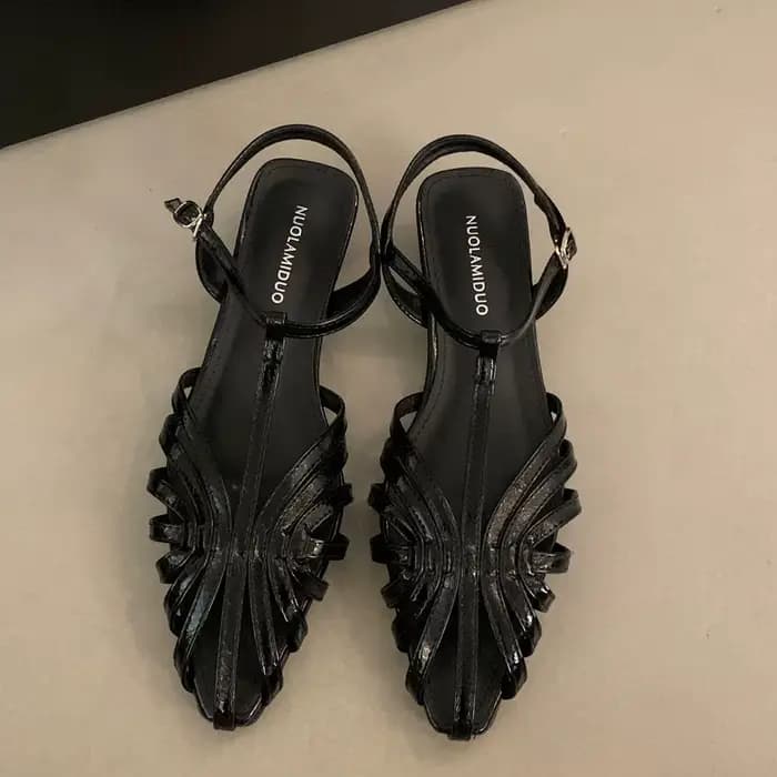 Bailamos 2026 Nouvelle Collection Été Sandales Femme Tendance à Bride Fine Talon Bas Style Gladiateu
