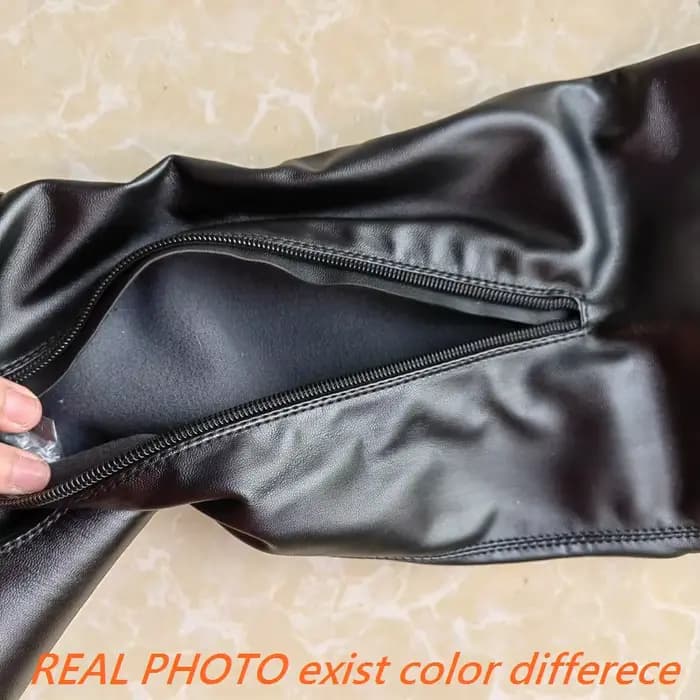 SIMLOVEYO nouveau hiver automne sur les bottes au genou 3.5 cm talon carré fermeture éclair bout ron