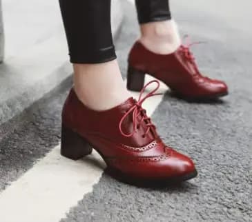Escarpins à lacets à bout rond pour femmes, 2023 cm, talons en bois, plateforme, style rétro, classi