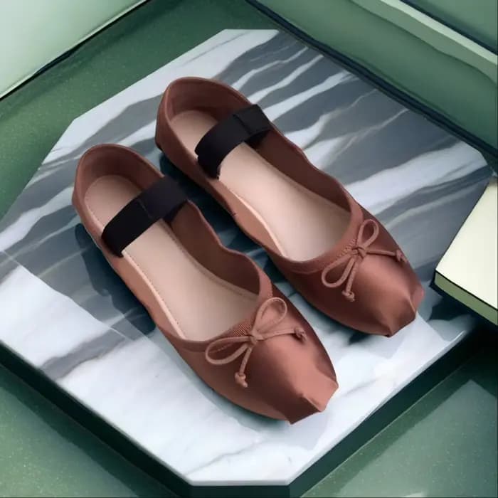 Ballerines pour femmes printemps/été avec talon nœud papillon et style Mary Jane à découpe basse en