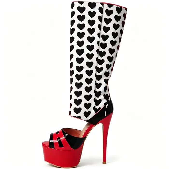 Bottes sandales noires à couleurs mélangées, sexy, à bout pointu, talon fin, en cuir, personnalisabl