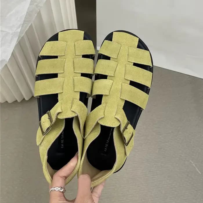 AIYUQI Sandales pour femmes 2026 Nouveauté Sandales romaines tressées évidées pour femmes Chaussures