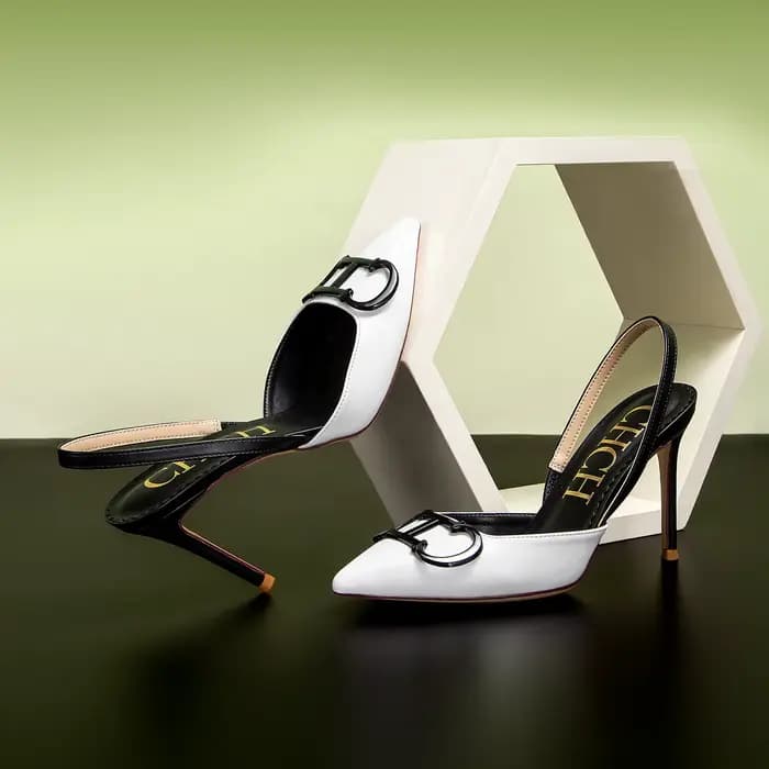 Chaussures simples classiques à talons hauts pour femmes, Design à bout pointu, couleur Pure, polyva