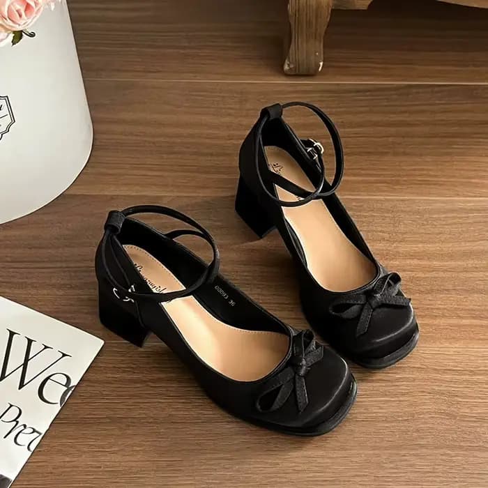 Talon bloc talons hauts plate-forme française 2025 chaussures de ballet douces pour femmes