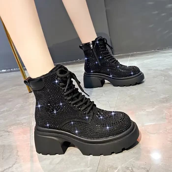 Bottes courtes européennes et américaines pour femmes, collection automne et hiver, optique colorée,