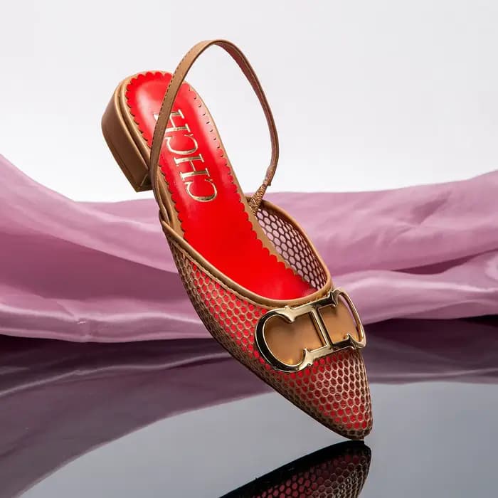 Chaussures simples à talons bas pour femmes, Design en maille, fabrication exquise, sandales simples
