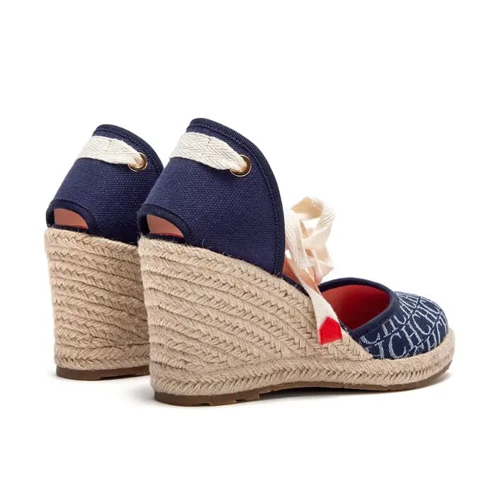 Sandales d'été à talons hauts pour femmes, Espadrilles à plateforme compensée, bout fermé, lanière à