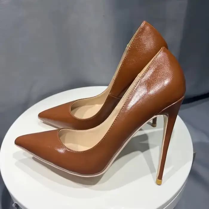 Premium élégant femmes Sexy 12 cm OL bureau robe de soirée pompes dame bout pointu talons aiguilles