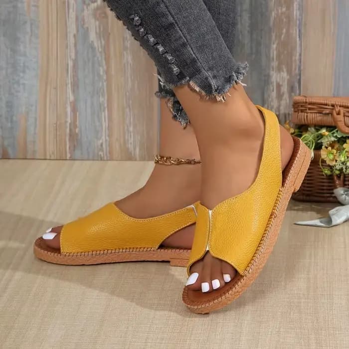 Sandales plates d'été pour femmes, chaussures d'extérieur confortables et ouvertes, nouvelle collect
