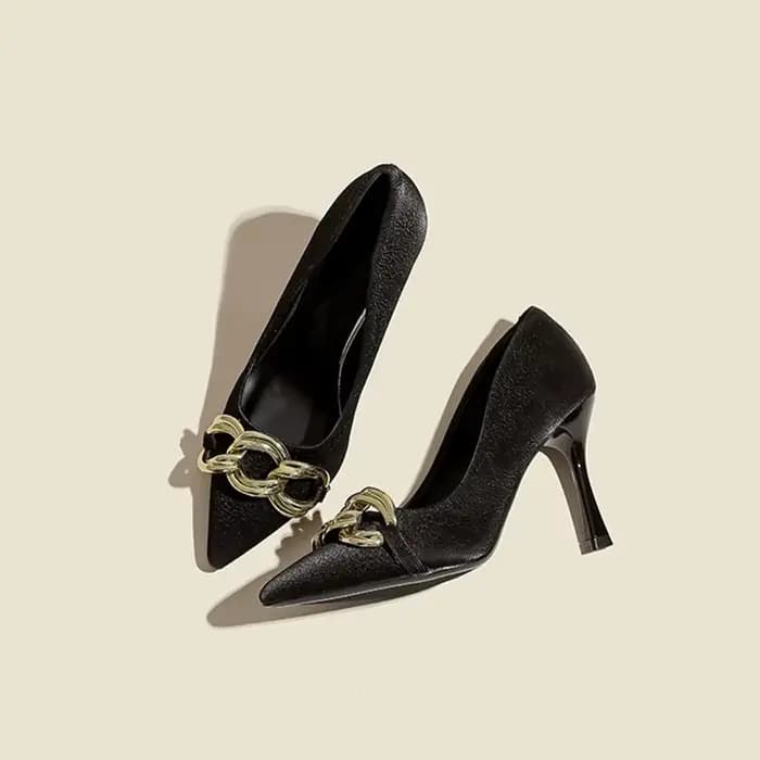 JOKitten-Talons Hauts Pointus pour Femme, Escarpins à la Mode, Talons de Mariage pour Dames, Bureau,