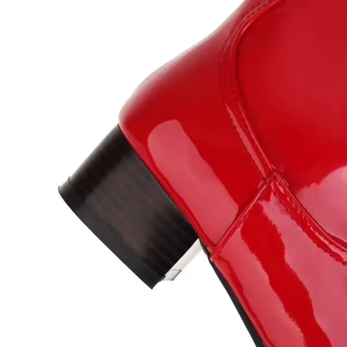 REAVE Aan-Bottes hautes au genou pour femme, talons épais, bleu, jaune, pointu, à enfiler, dame, con