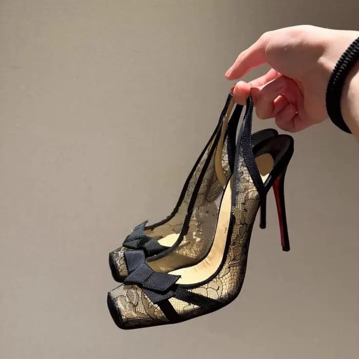 Nouvelles Chaussures Simples à Talons Hauts Fins pour Femme, Élégance Noire et Sexy, Bout Carré, Nœu
