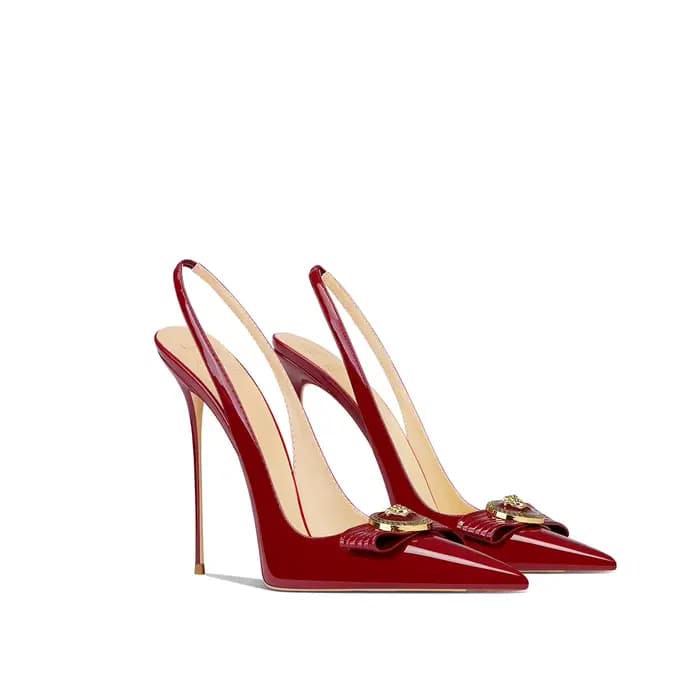Chaussures d'été à talons hauts bordeaux pour femmes, bout pointu, Stiletto, élégantes, Style frança