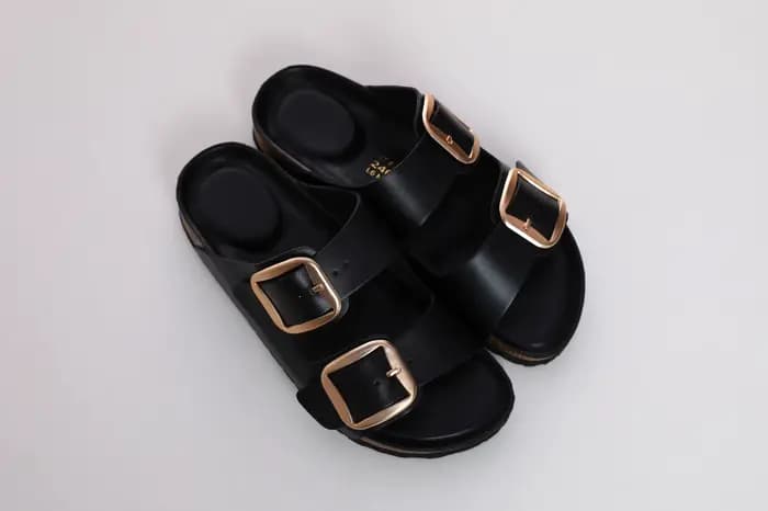 SUFU Pantoufles d'été confortables à enfiler pour femme avec sangles à boucle réglables - Sandales e