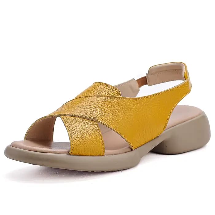 Sandales pour femmes - Nouveau design 2026 - Sandales de luxe pour femmes en cuir pleine fleur à sem