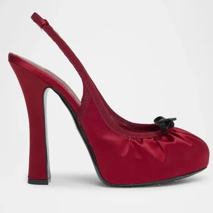 Escarpins à plateforme plissée en Satin avec nœud papillon, chaussures modernes Sexy à bout rond, la