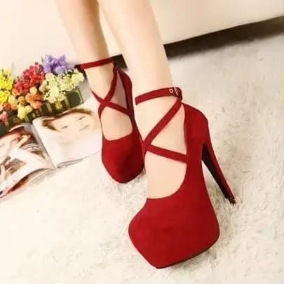 Escarpins à talons hauts en daim pour femmes, escarpins Sexy à plateforme, noir, rouge, bleu, chauss