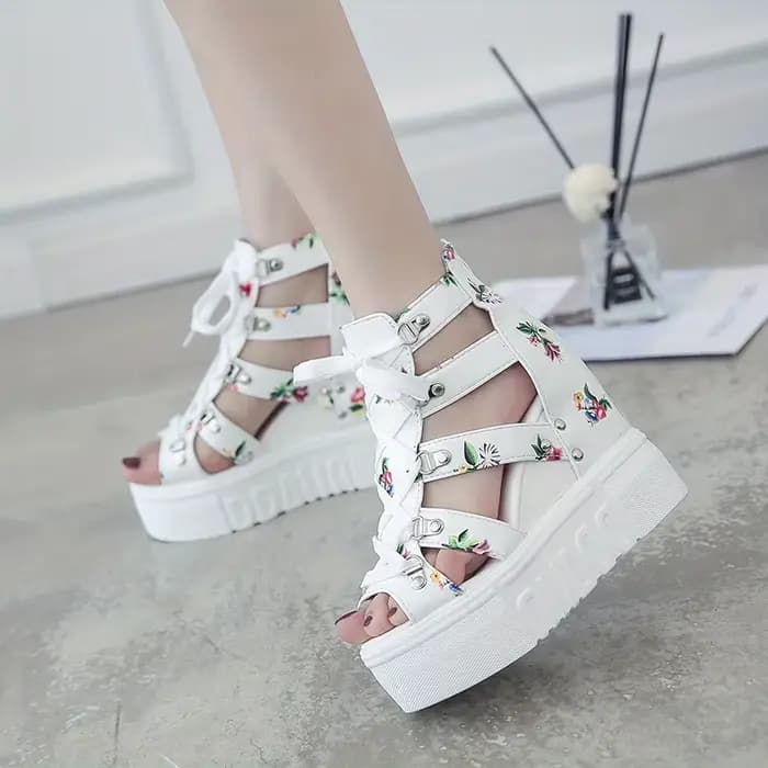 Sandales à talons hauts avec semelle optique, sandales à talons plats avec fermeture éclair à l'arri