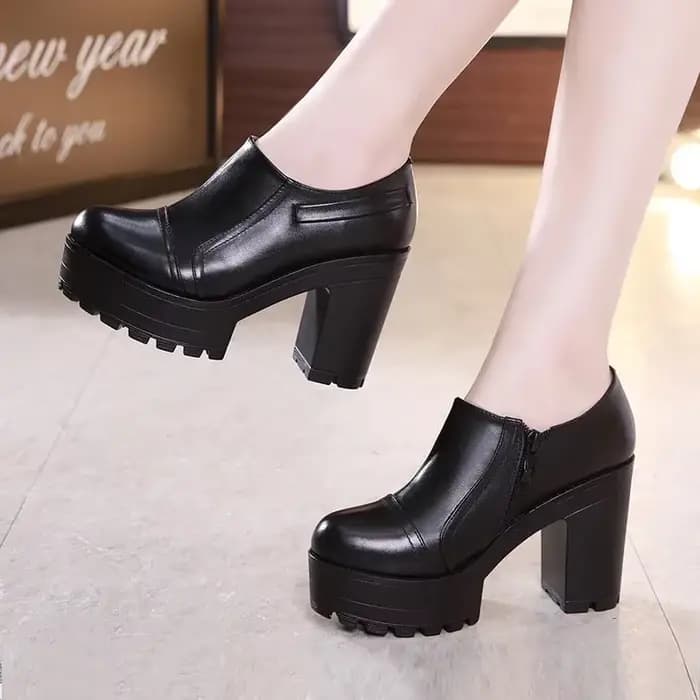 Escarpins à plateforme à bouche profonde pour femmes, petite taille 32-43, automne-hiver, chaussures