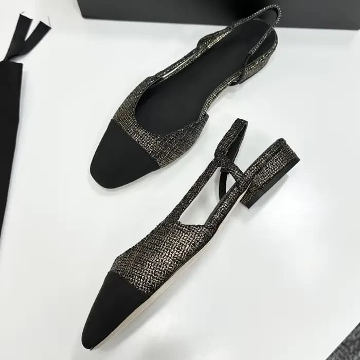 Sandales à talons bas pour femmes de haute qualité avec bandeau contrasté, élégantes et confortables