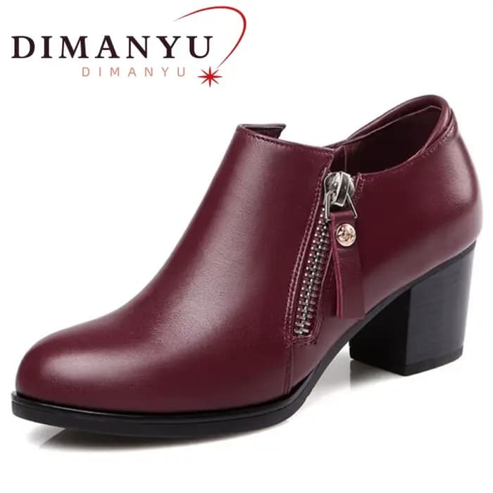 DIMANYU – chaussures en cuir véritable pour femmes, chaussures de printemps en cuir de vache à talon
