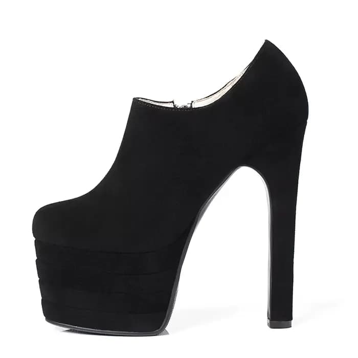 Arden Furtado 2025 peau de vache orange bout rond plate-forme talons fins pompes talon super haut fe