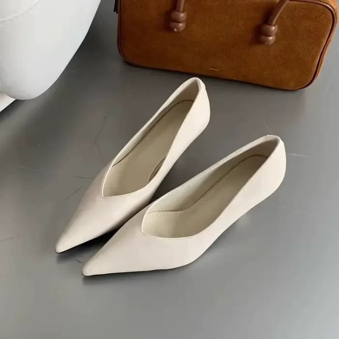 SUOJIALUN 2025 printemps nouvelle marque femmes pompes chaussures mode bout pointu peu profond sans