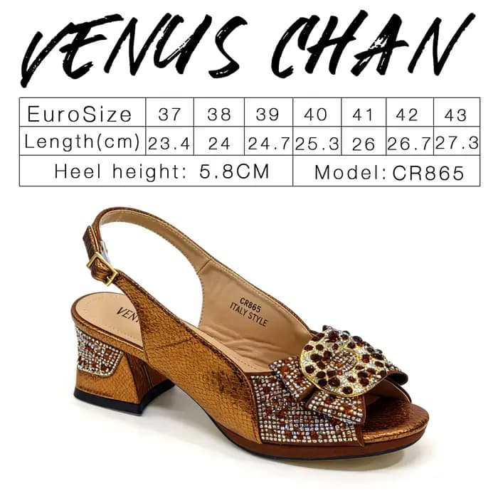 Sandales à talons hauts élégantes pour femmes Venus Chan 2026 avec strass et bout ouvert - Design it
