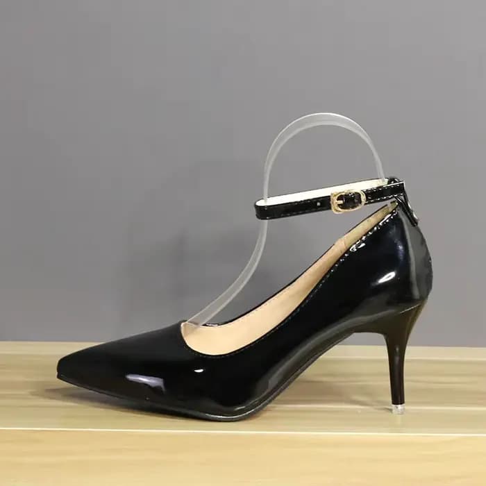 Escarpins de travail à talons aiguilles en cuir verni pour femmes, chaussures à talons hauts avec bo