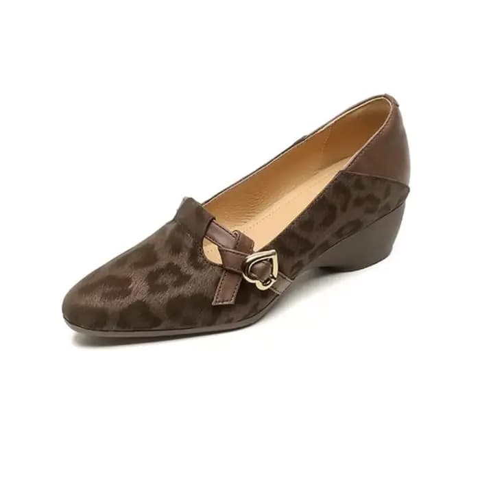 Bout pointu avec talons moyens chaussures pour femmes talon compensé femme pompes Chic et élégant li