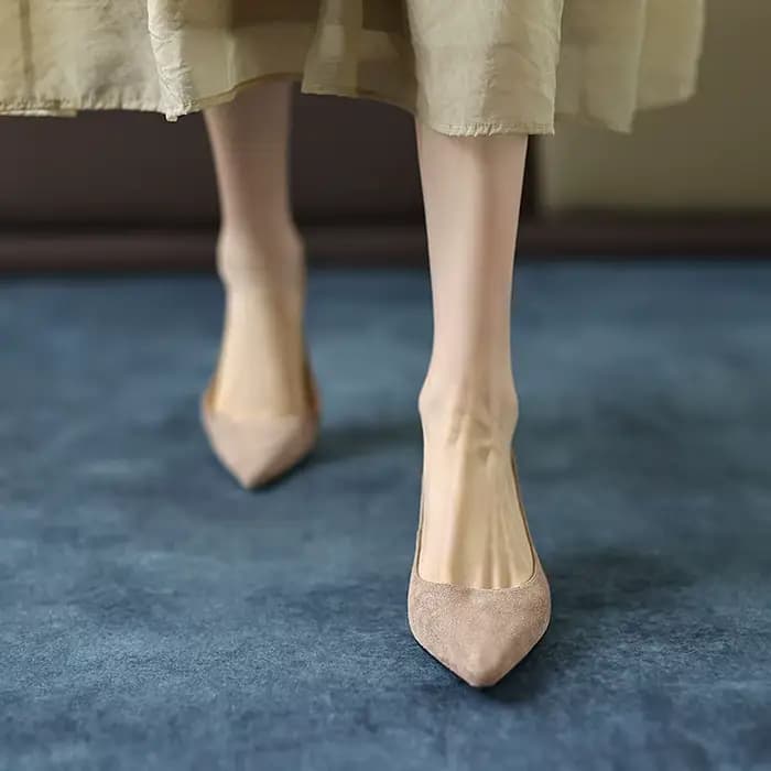 Call TAA-Talon haut fin pointu pour femme, chaussures à plateforme pour femme, escarpins en daim pou