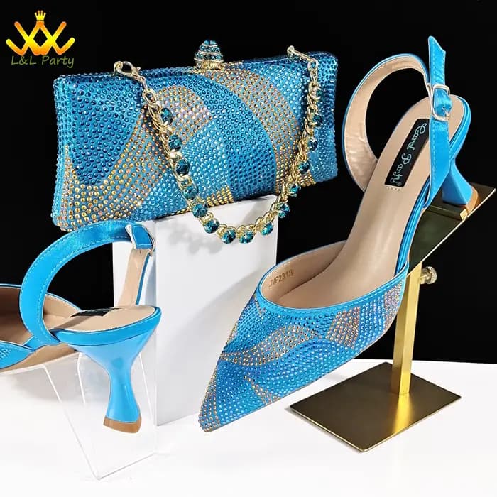 Chaussures au Design italien de haute qualité, ensemble de sacs assortis, escarpins à bout pointu po