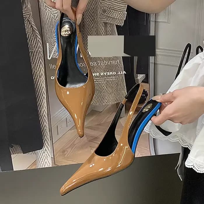 Escarpins sexy Eilyken en cuir verni à bout pointu pour femme – Chaussures élégantes et tendance pou
