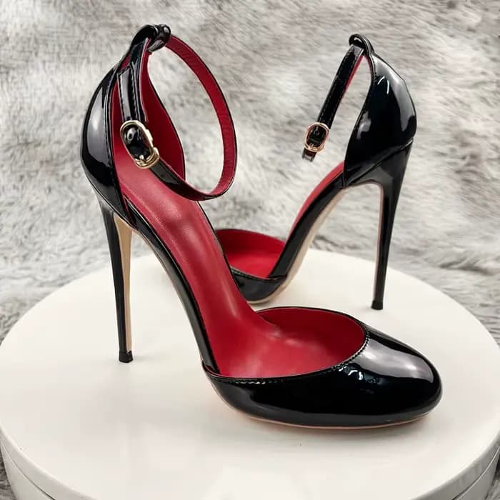 Sandales à Bout Boucle à Une Ligne pour Femme, Talons Hauts Noirs, Talons Minces, Nouveau Tempéramen