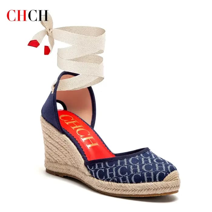 Sandales d'été à talons hauts pour femmes, Espadrilles à plateforme compensée, bout fermé, lanière à