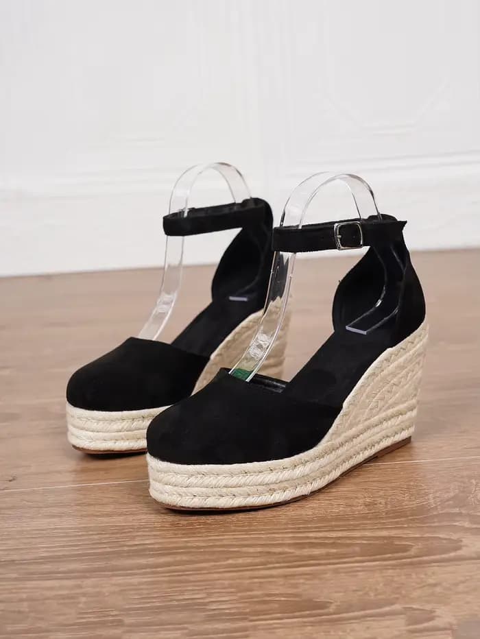 LIHUAMAO espadrilles sandales à talons compensés chaussures pour femmes chaussures à talons hauts br
