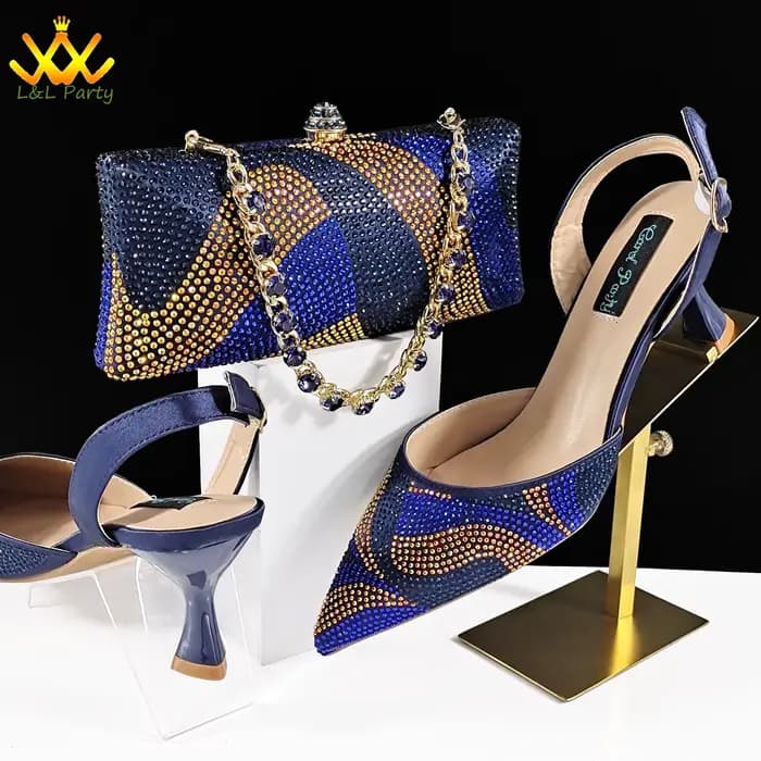 Chaussures au Design italien de haute qualité, ensemble de sacs assortis, escarpins à bout pointu po