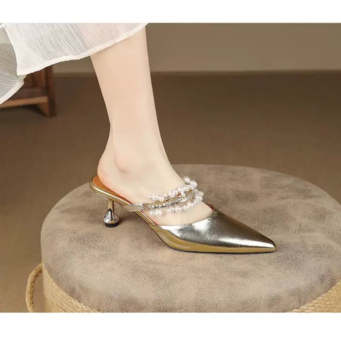 Femmes sandales été bout pointu bout fermé robe fête Banquet un pied confortable décontracté marche