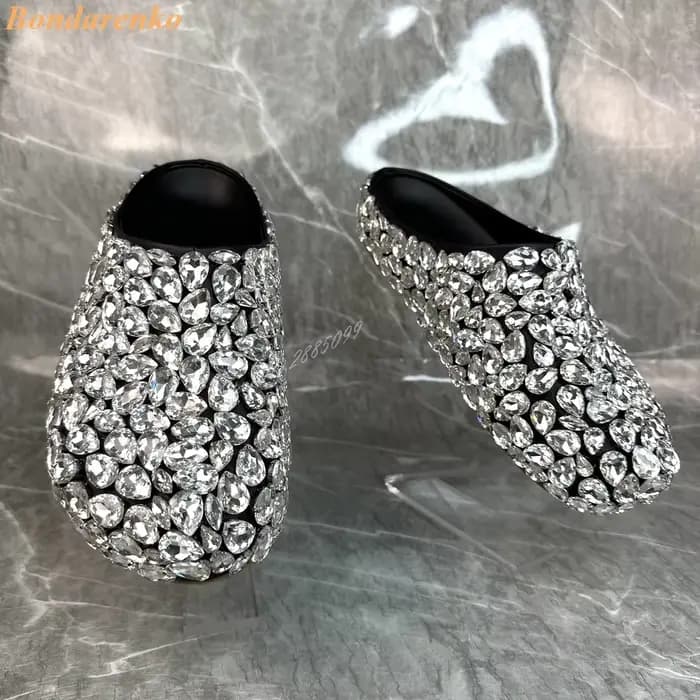 Sandales à enfiler pour femmes, chaussures sexy, rondes, plates avec biscuits, de styliste d'été, dé
