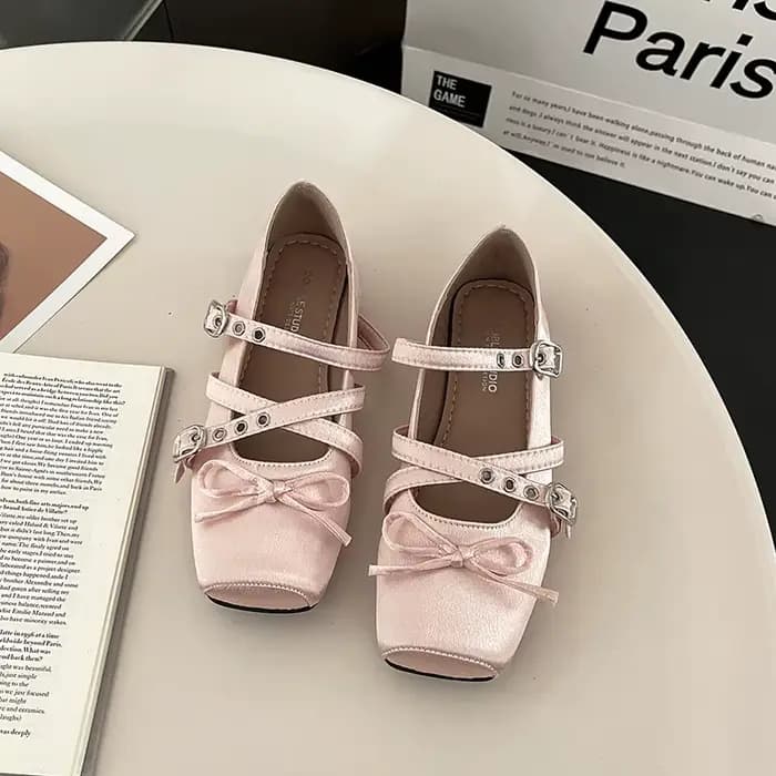 Mary Jane chaussures pour femmes 2025 été nouvelle mode sandales tête carrée chaussures de Ballet fo