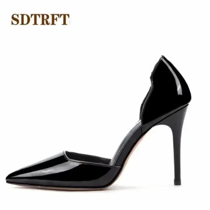 SDTRFT été imprimé léopard robe sandales 9 cm Ultra hauts talons fins Sexy bout pointu pompes femmes