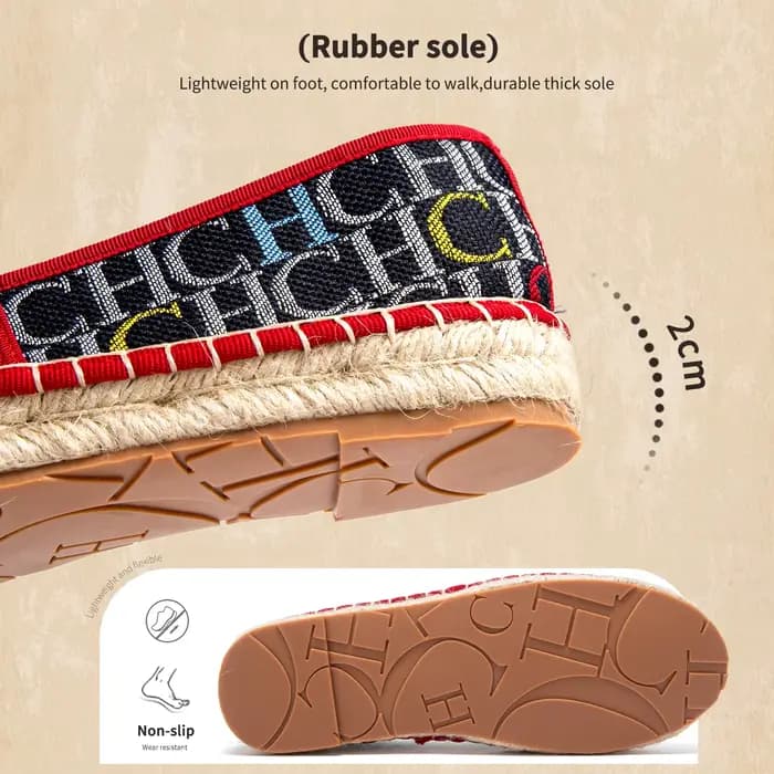 CHCH chaussures de plage pour femmes printemps nouveau tissu à la main chaussures plates à fond de c