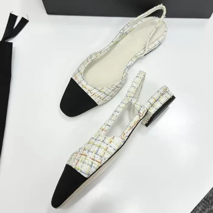 Sandales à talons bas pour femmes de haute qualité avec bandeau contrasté, élégantes et confortables