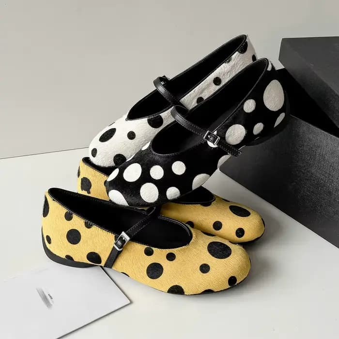 QUTAA 2026 Nouveaux Mocassins Plats Femme Tendance Mary Jane en Cuir Chevalier Printemps Chaussures