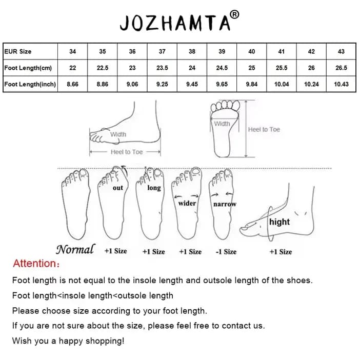 JOZHAMTA – chaussures à talons compensés en cuir véritable pour femmes, pointure 34 à 40, chaussures